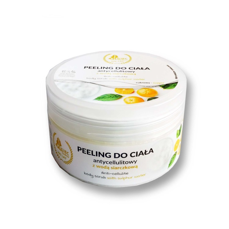 Peeling do ciała antycellulitowy z wodą siarczkową o pojemności 250g